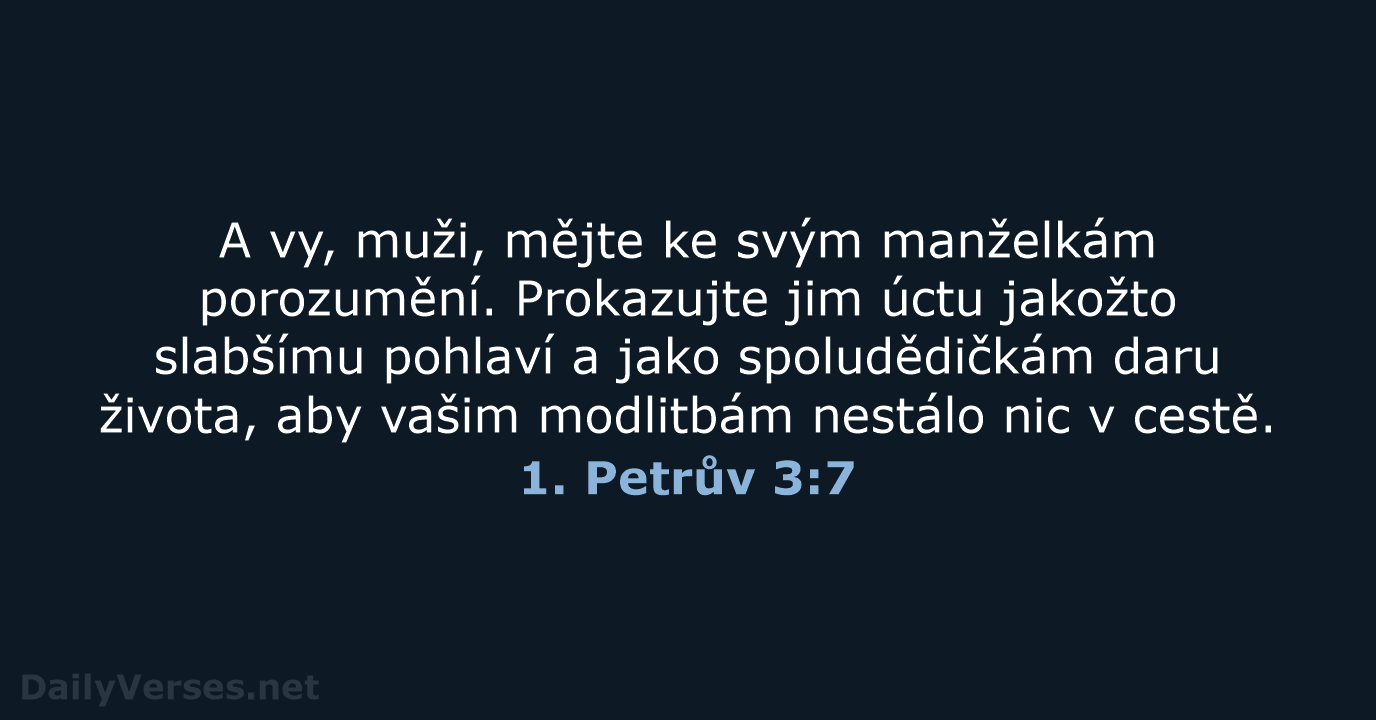1. Petrův 3:7 - B21
