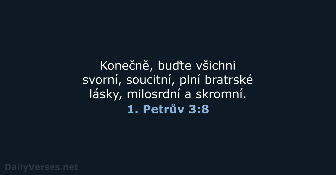 1. Petrův 3:8 - B21