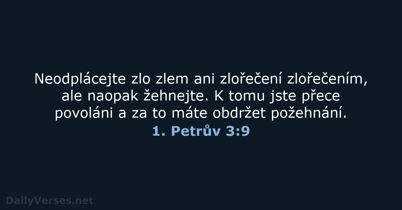 1. Petrův 3:9 - B21