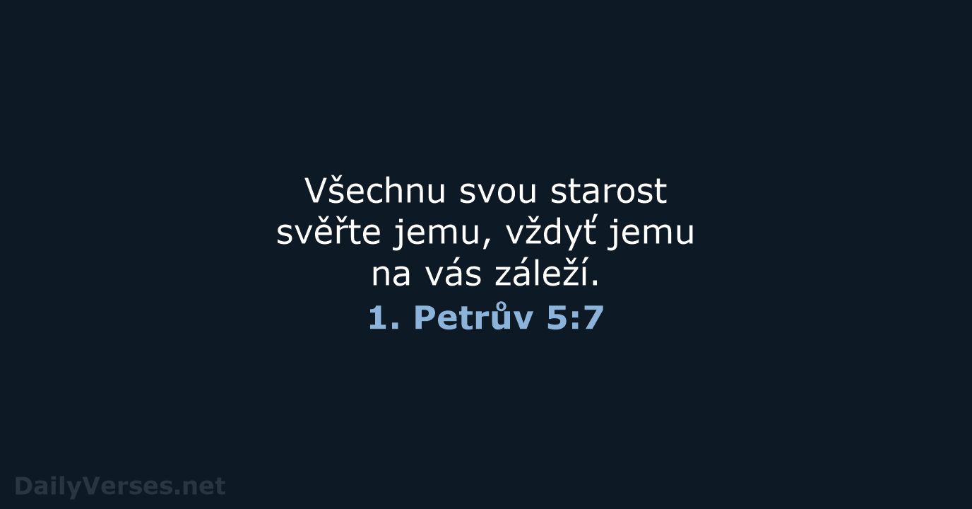 1. Petrův 5:7 - B21