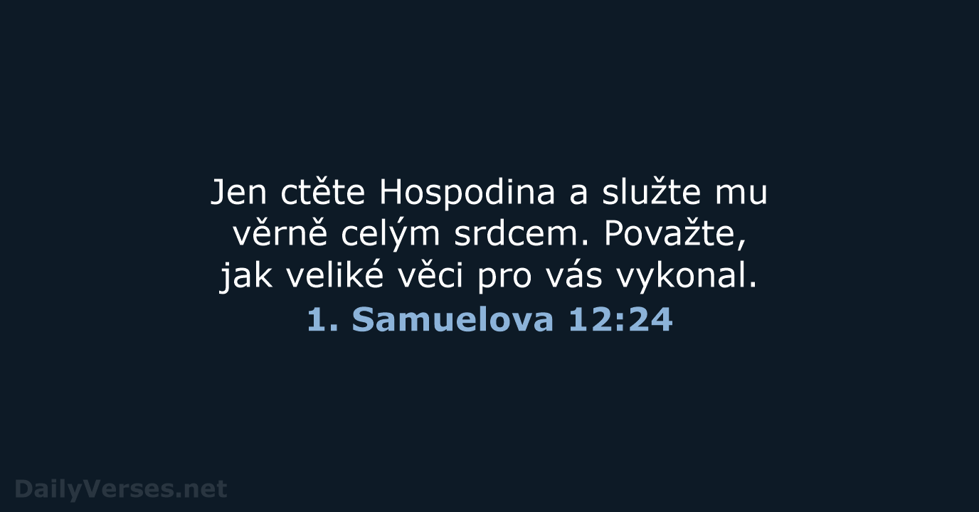 1. Samuelova 12:24 - B21