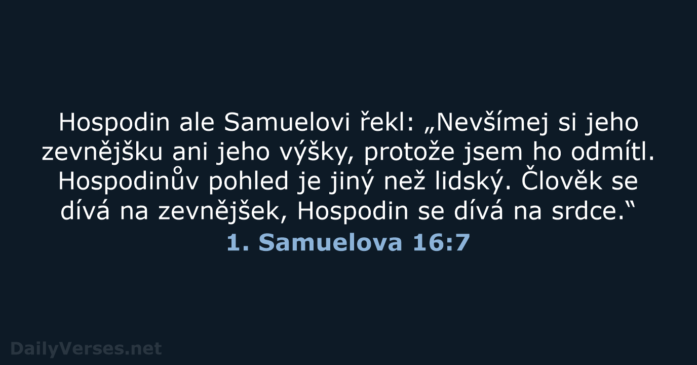 1. Samuelova 16:7 - B21