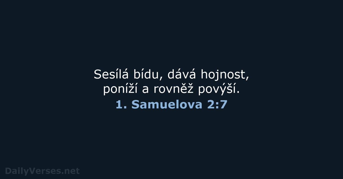 1. Samuelova 2:7 - B21
