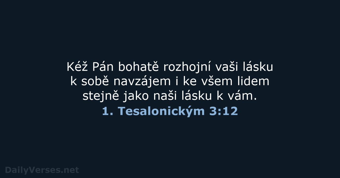 1. Tesalonickým 3:12 - B21