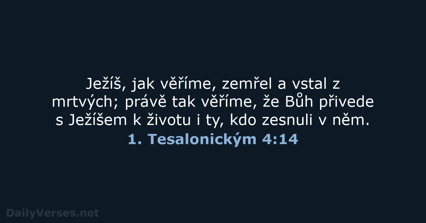 1. Tesalonickým 4:14 - B21
