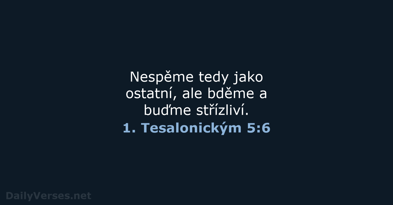 1. Tesalonickým 5:6 - B21