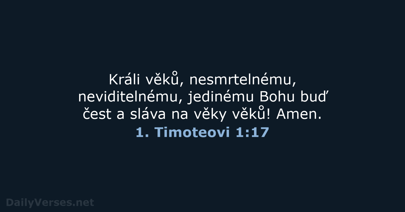 1. Timoteovi 1:17 - B21