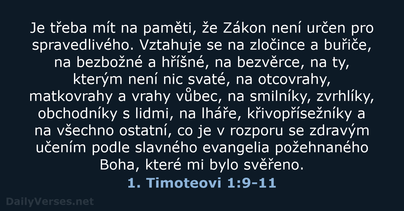 1. Timoteovi 1:9-11 - B21