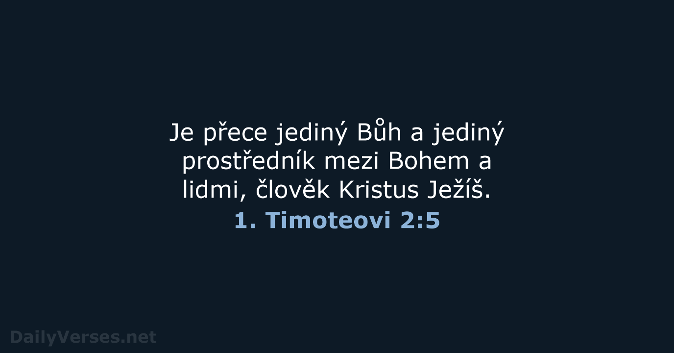 1. Timoteovi 2:5 - B21