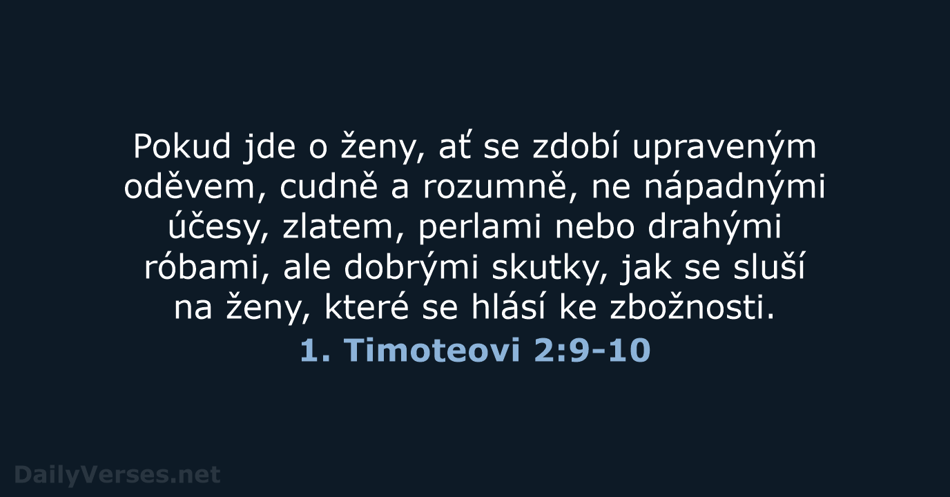 1. Timoteovi 2:9-10 - B21