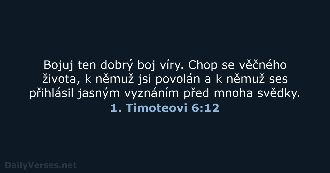 1. Timoteovi 6:12 - B21