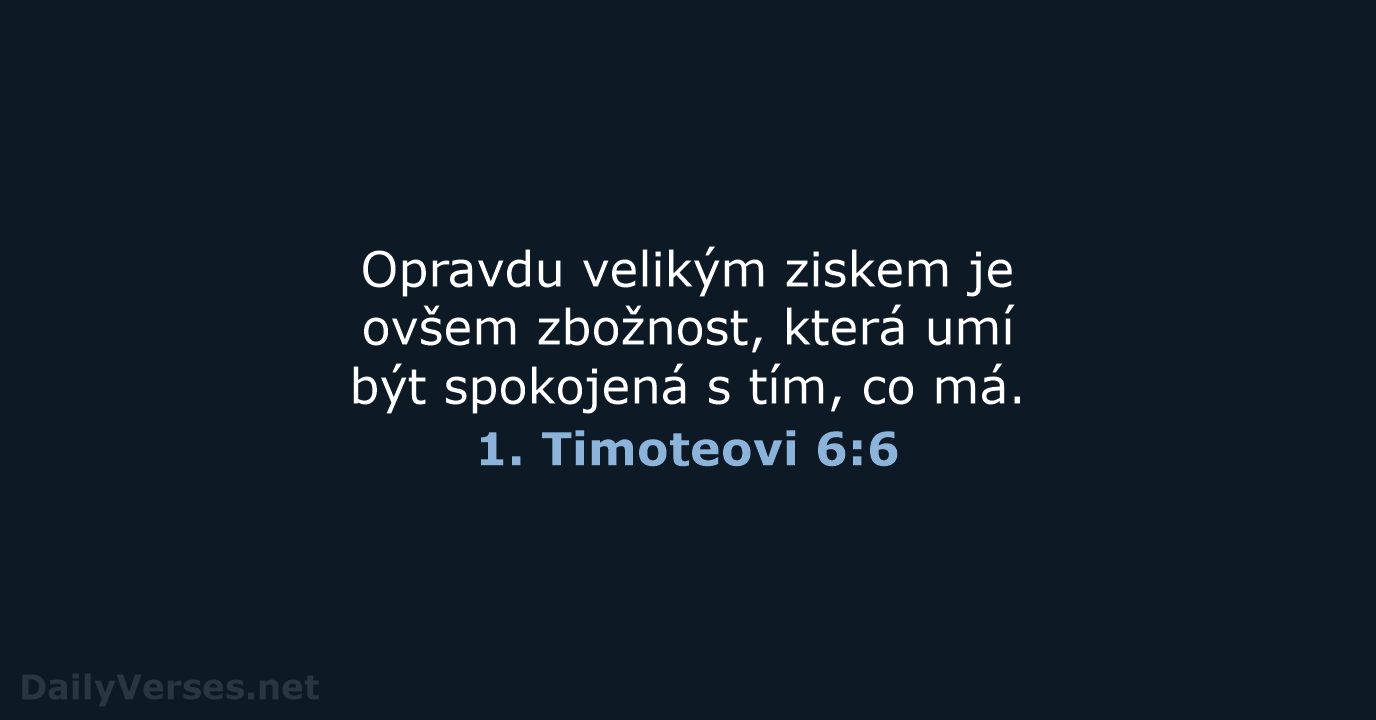 1. Timoteovi 6:6 - B21
