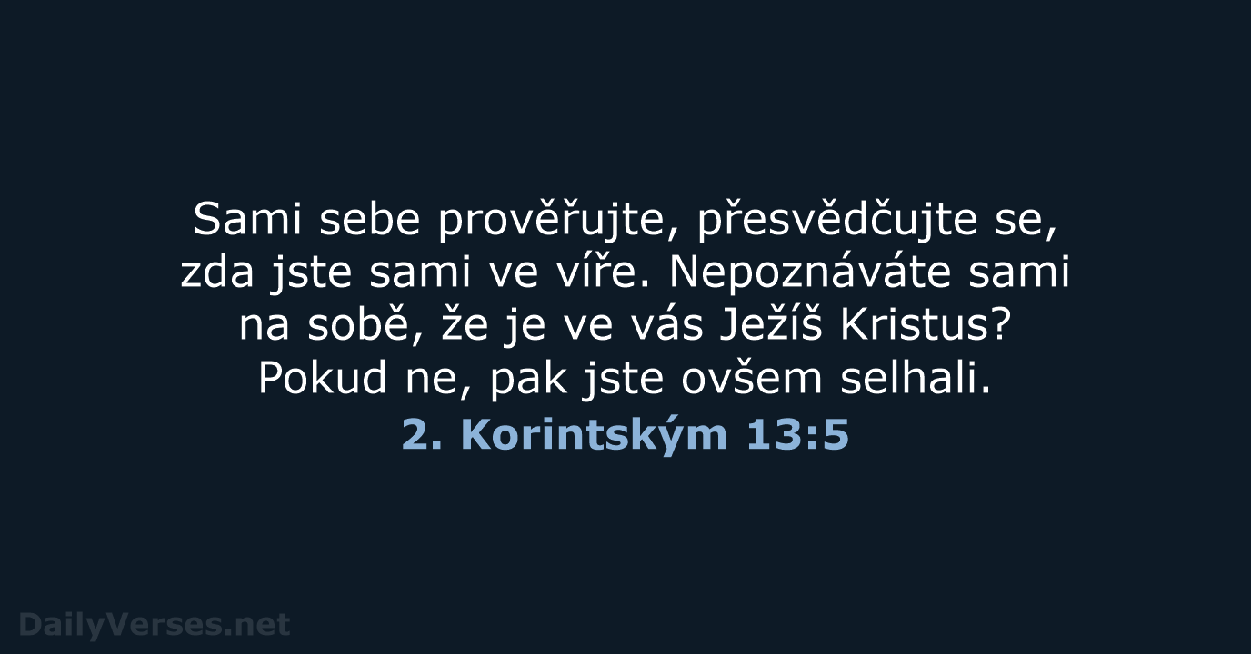 2. Korintským 13:5 - B21