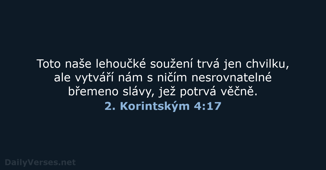 2. Korintským 4:17 - B21