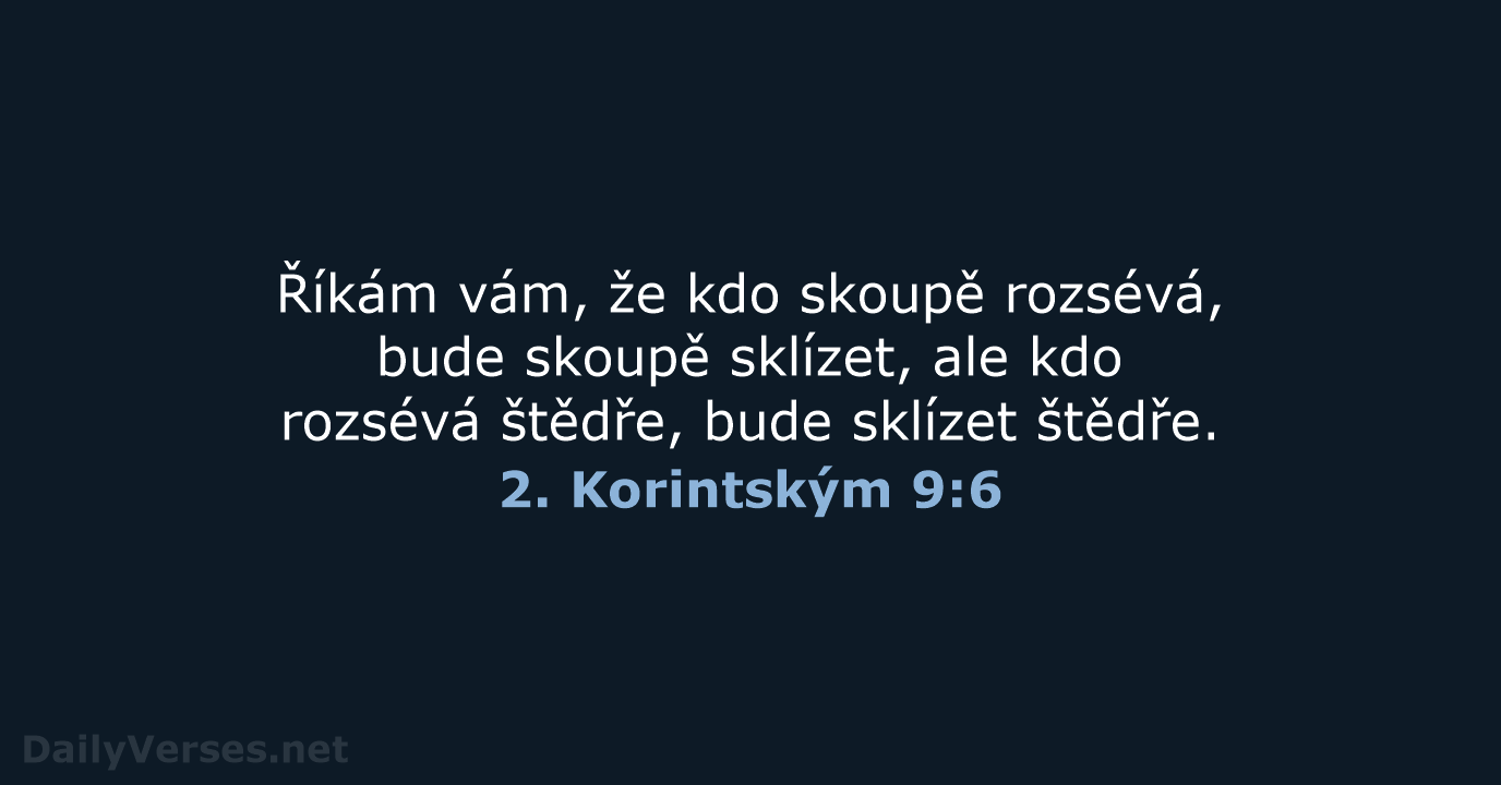 2. Korintským 9:6 - B21