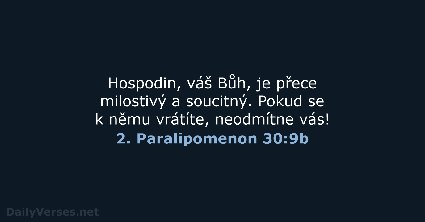 2. Paralipomenon 30:9b - B21