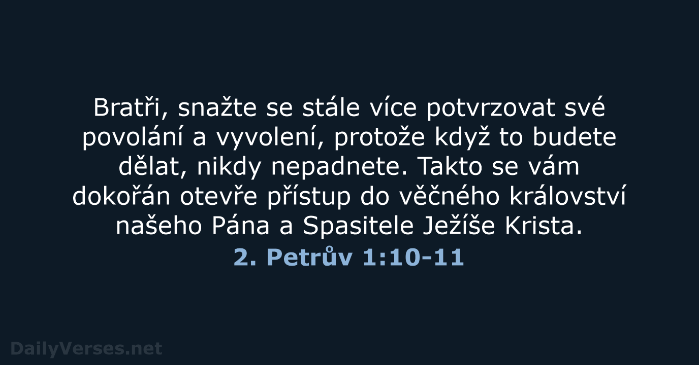 2. Petrův 1:10-11 - B21
