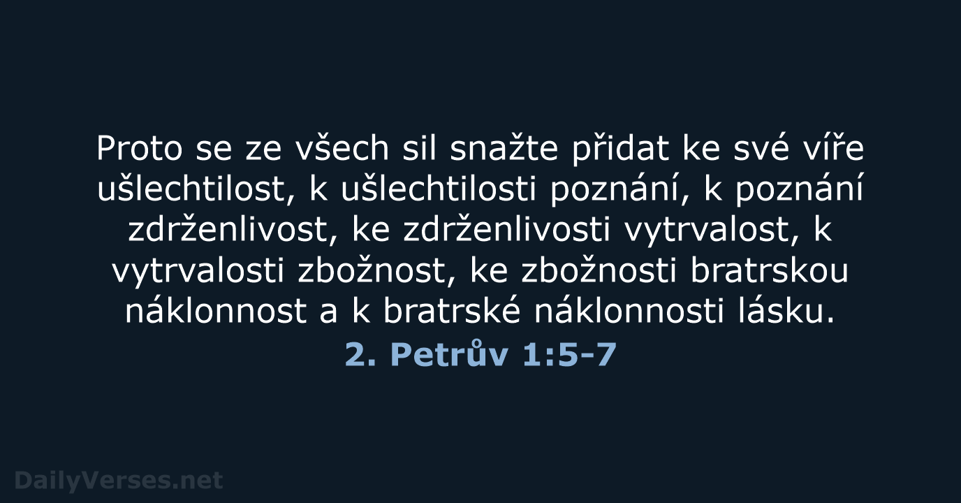 2. Petrův 1:5-7 - B21
