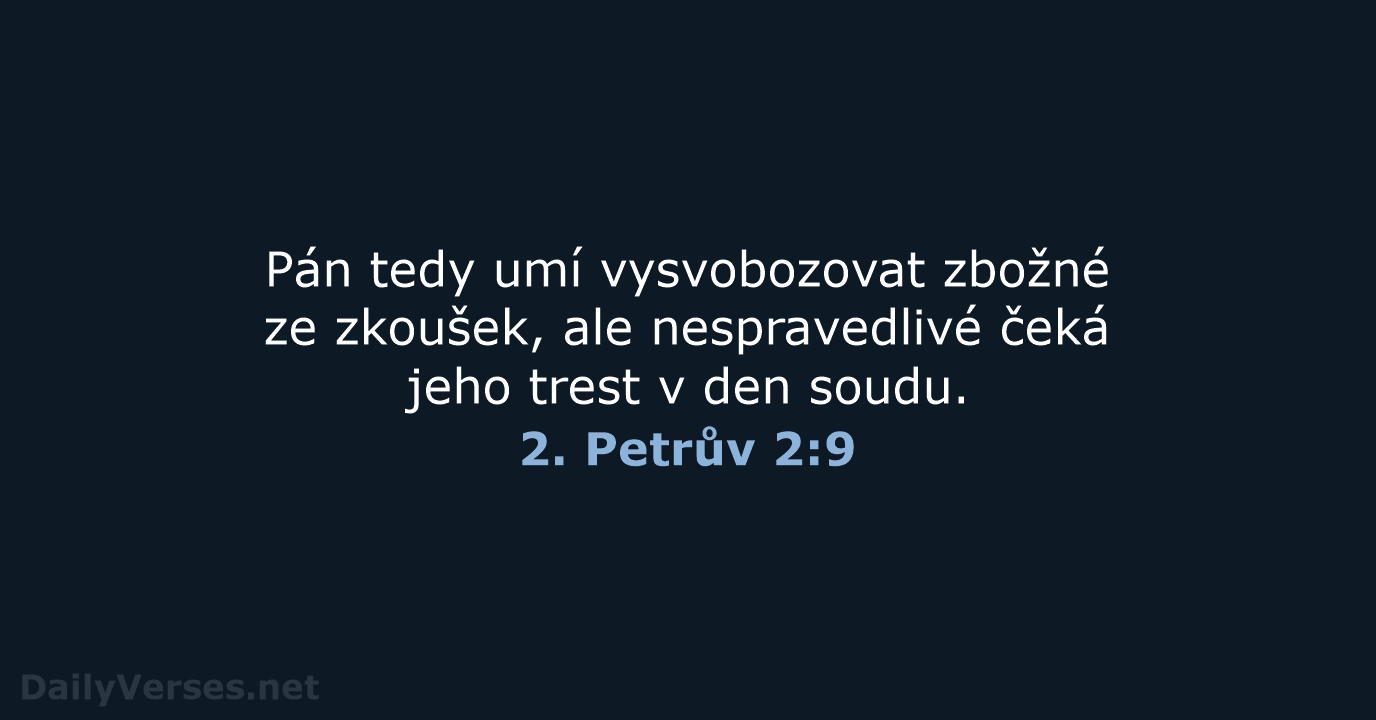 2. Petrův 2:9 - B21