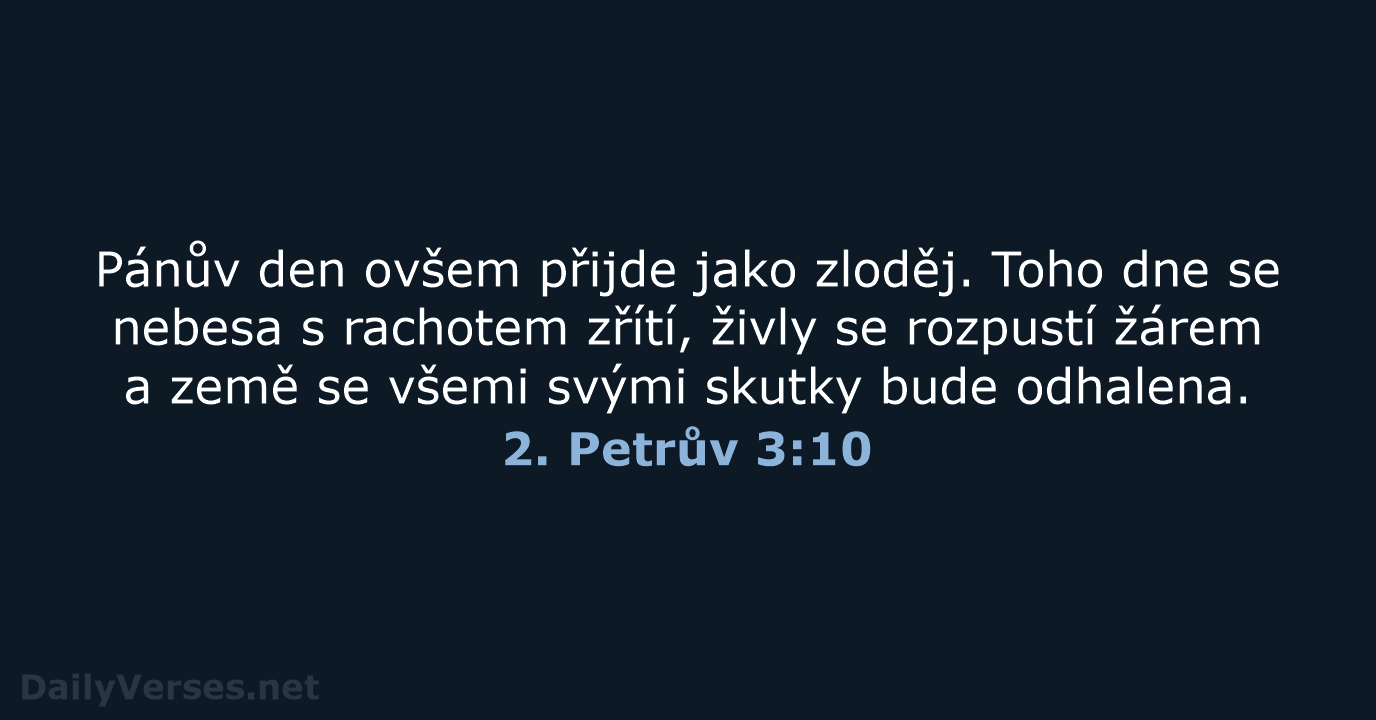 2. Petrův 3:10 - B21