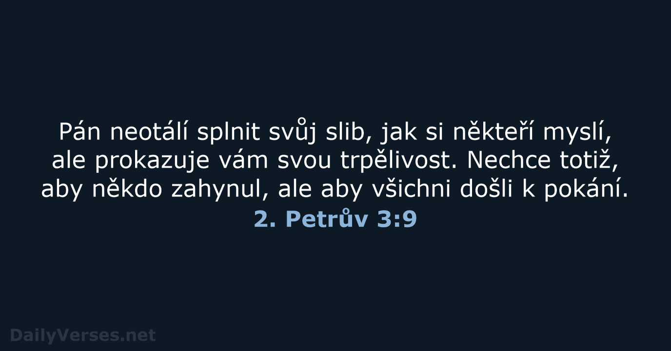 2. Petrův 3:9 - B21