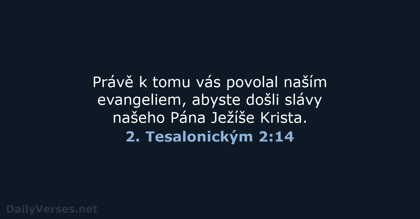 2. Tesalonickým 2:14 - B21