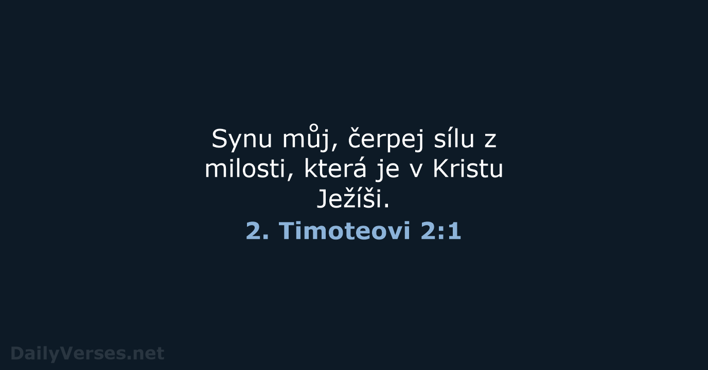 2. Timoteovi 2:1 - B21