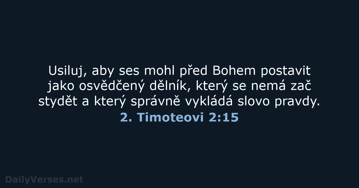 2. Timoteovi 2:15 - B21