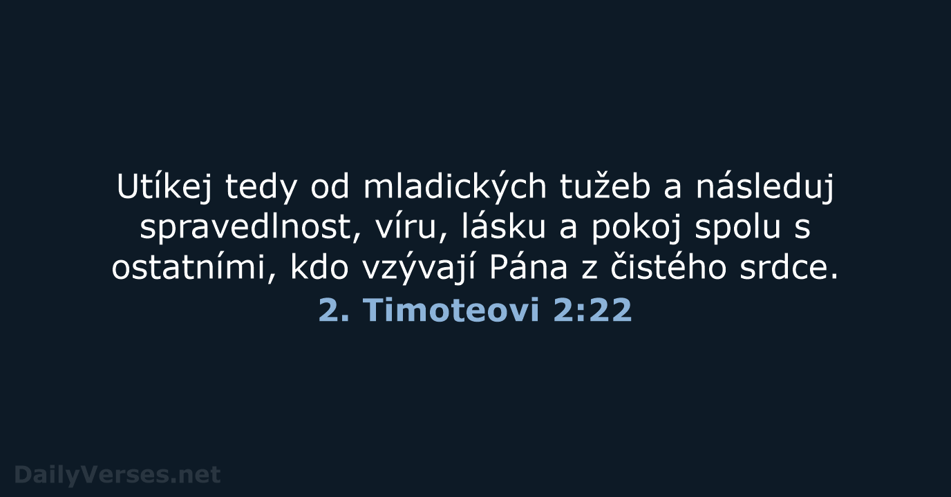 2. Timoteovi 2:22 - B21