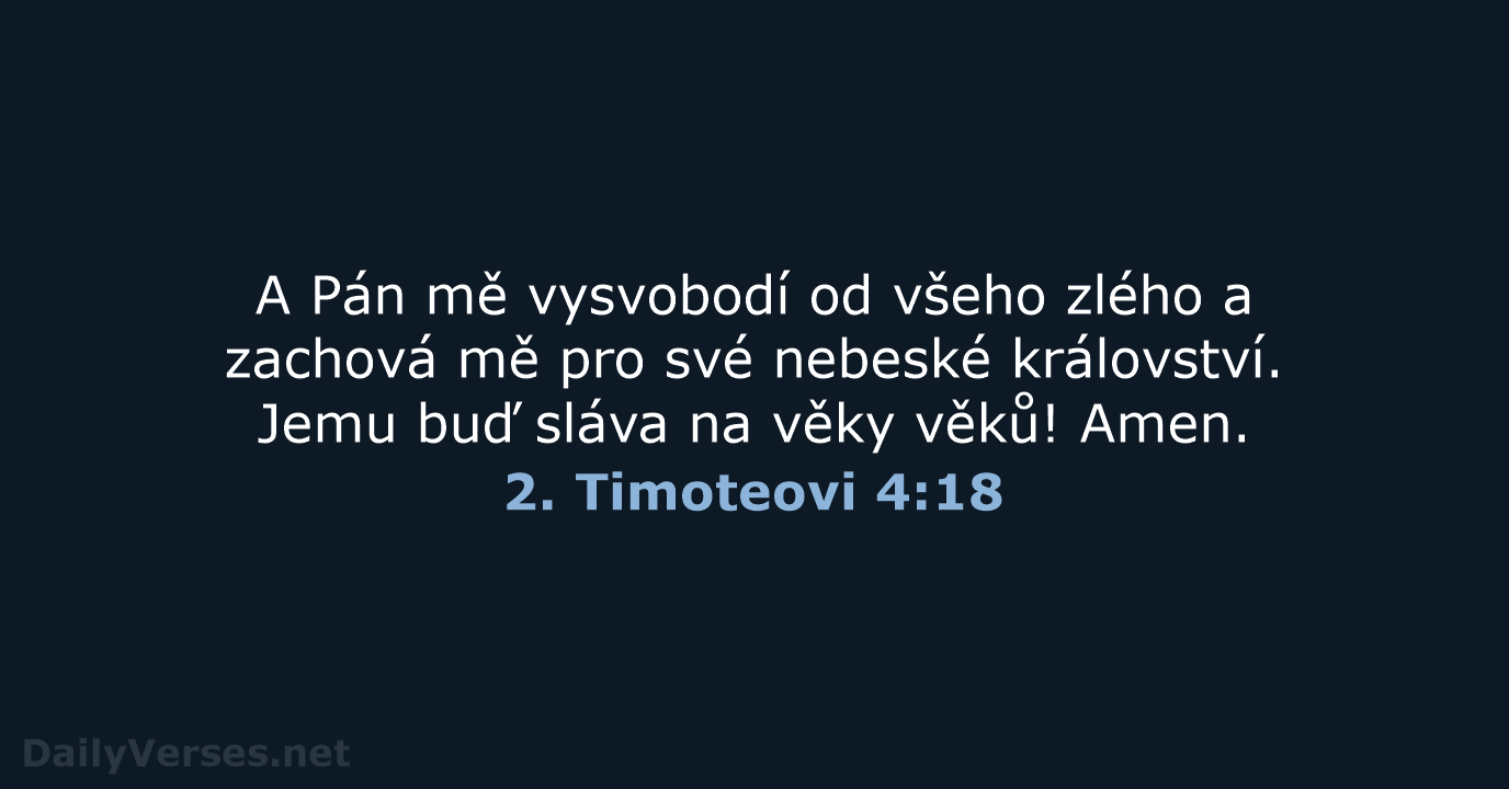 2. Timoteovi 4:18 - B21