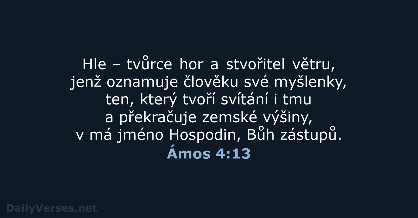 Ámos 4:13 - B21