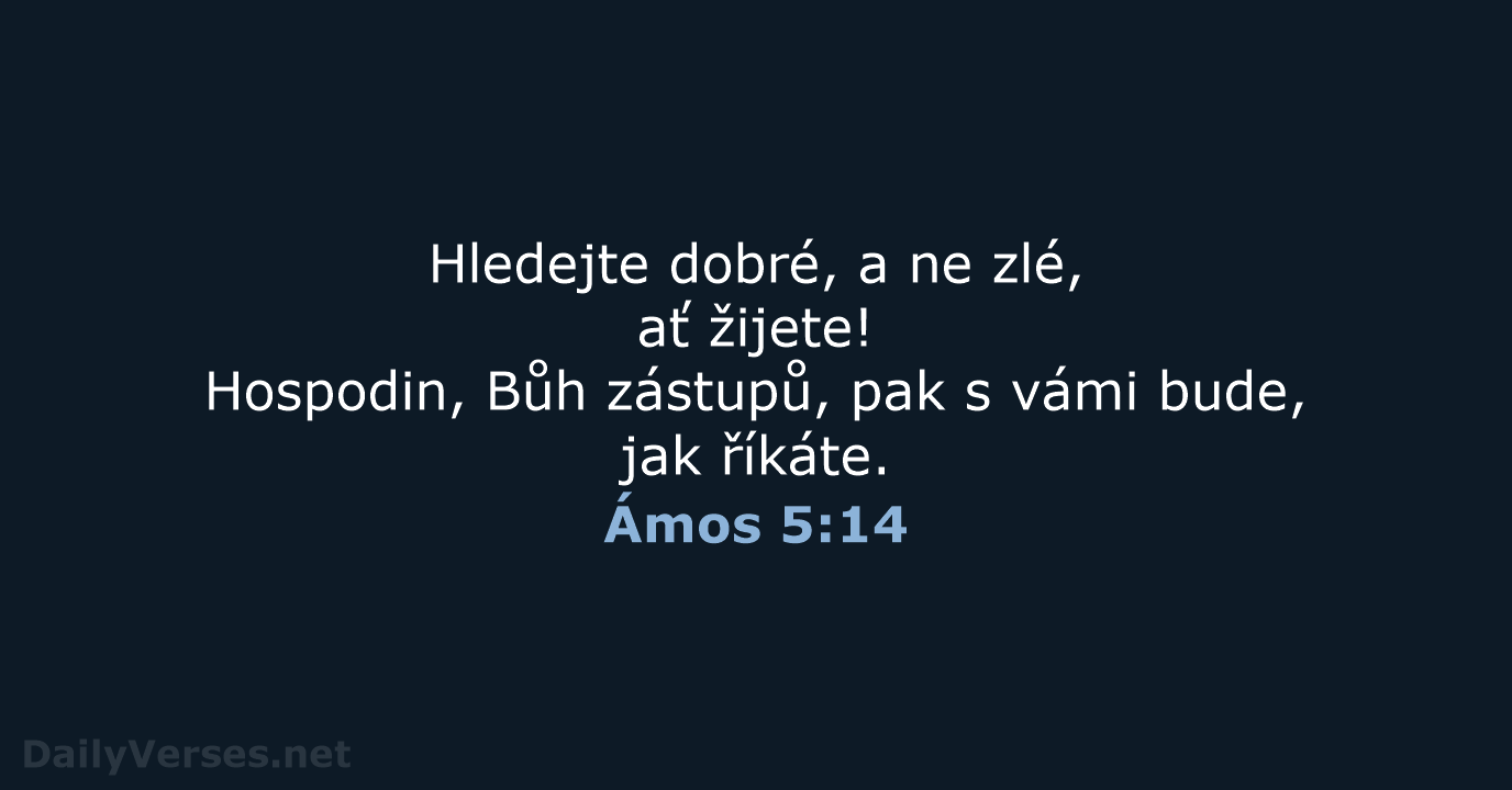Ámos 5:14 - B21