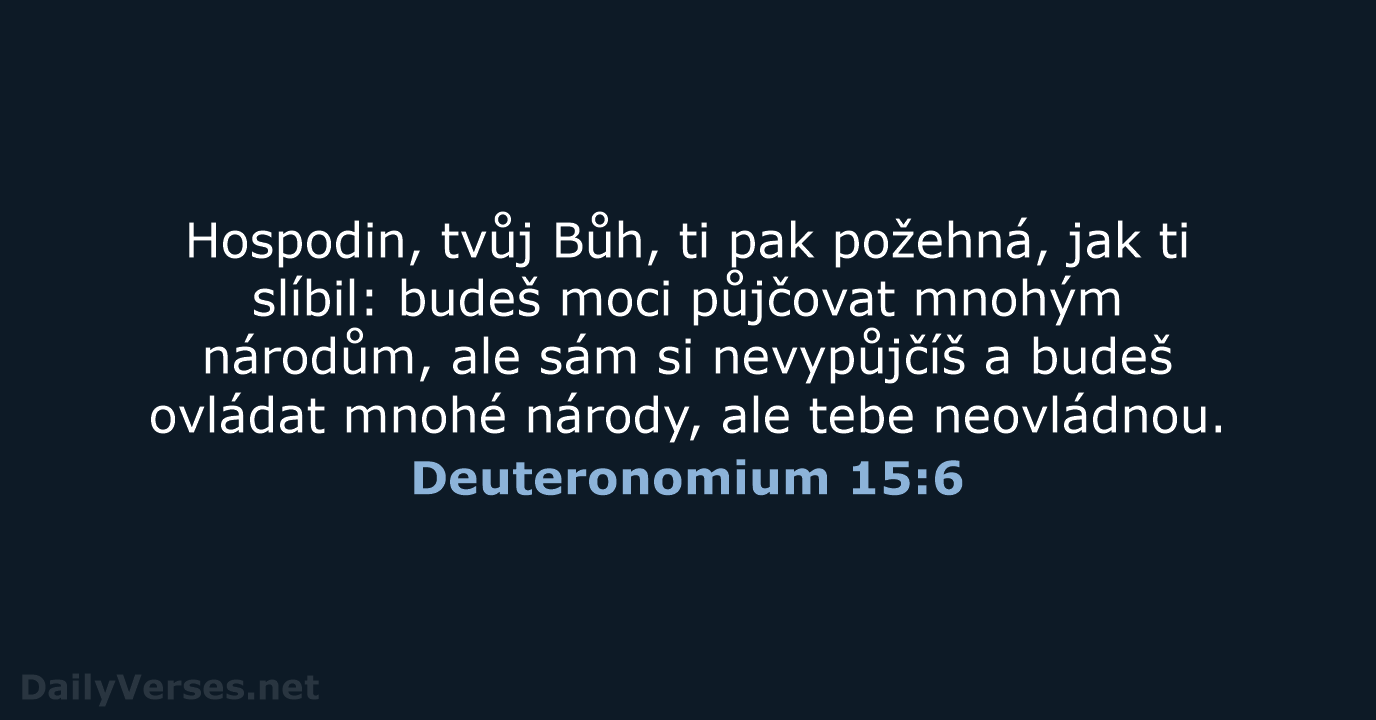 Deuteronomium 15:6 - B21