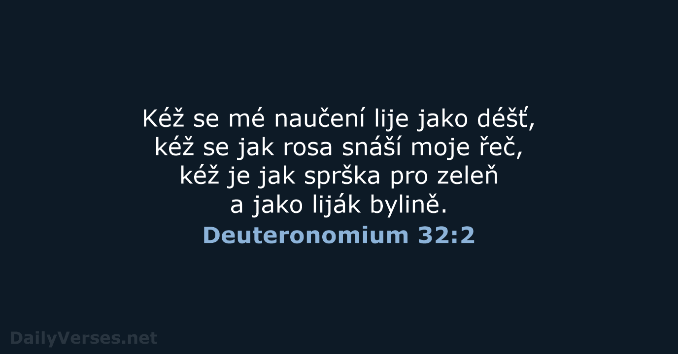 Deuteronomium 32:2 - B21