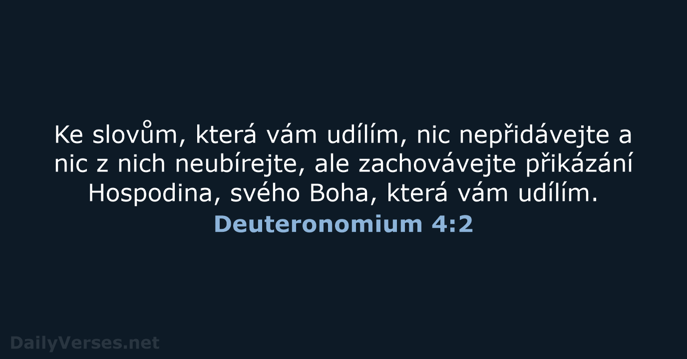 Deuteronomium 4:2 - B21