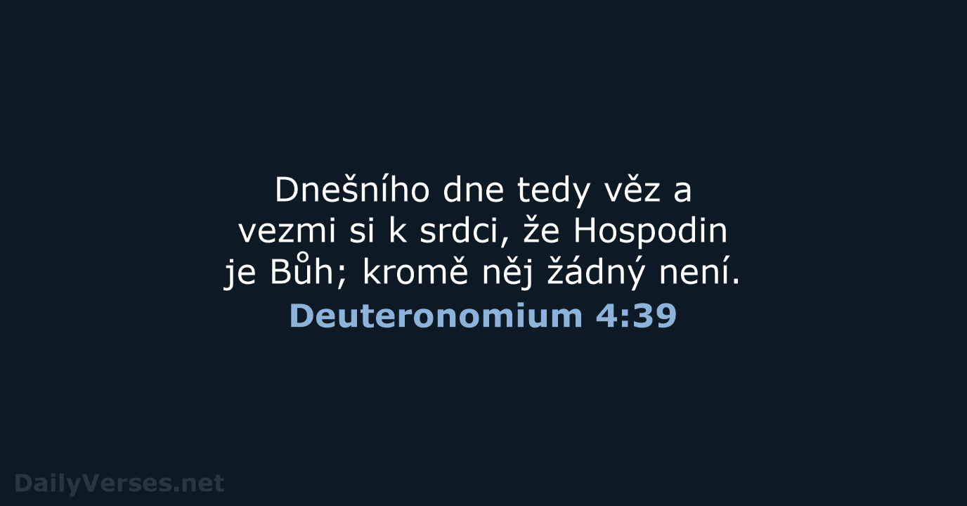 Deuteronomium 4:39 - B21