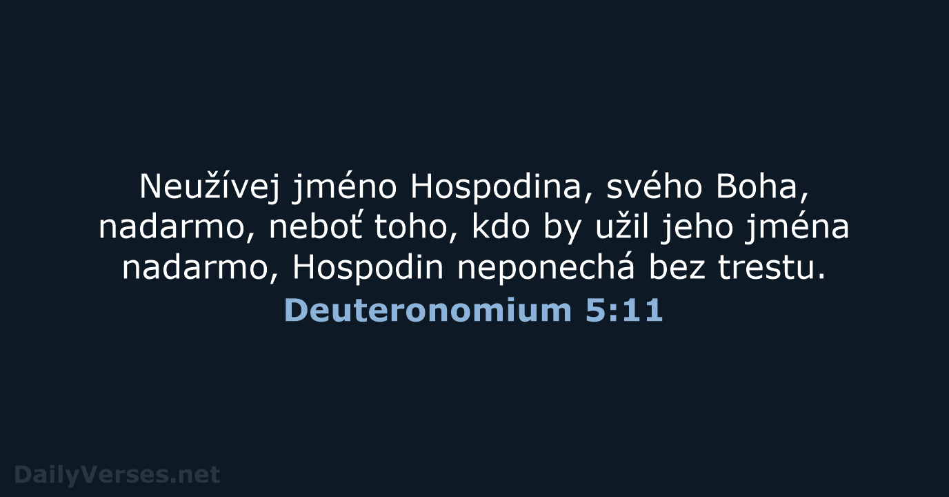 Deuteronomium 5:11 - B21