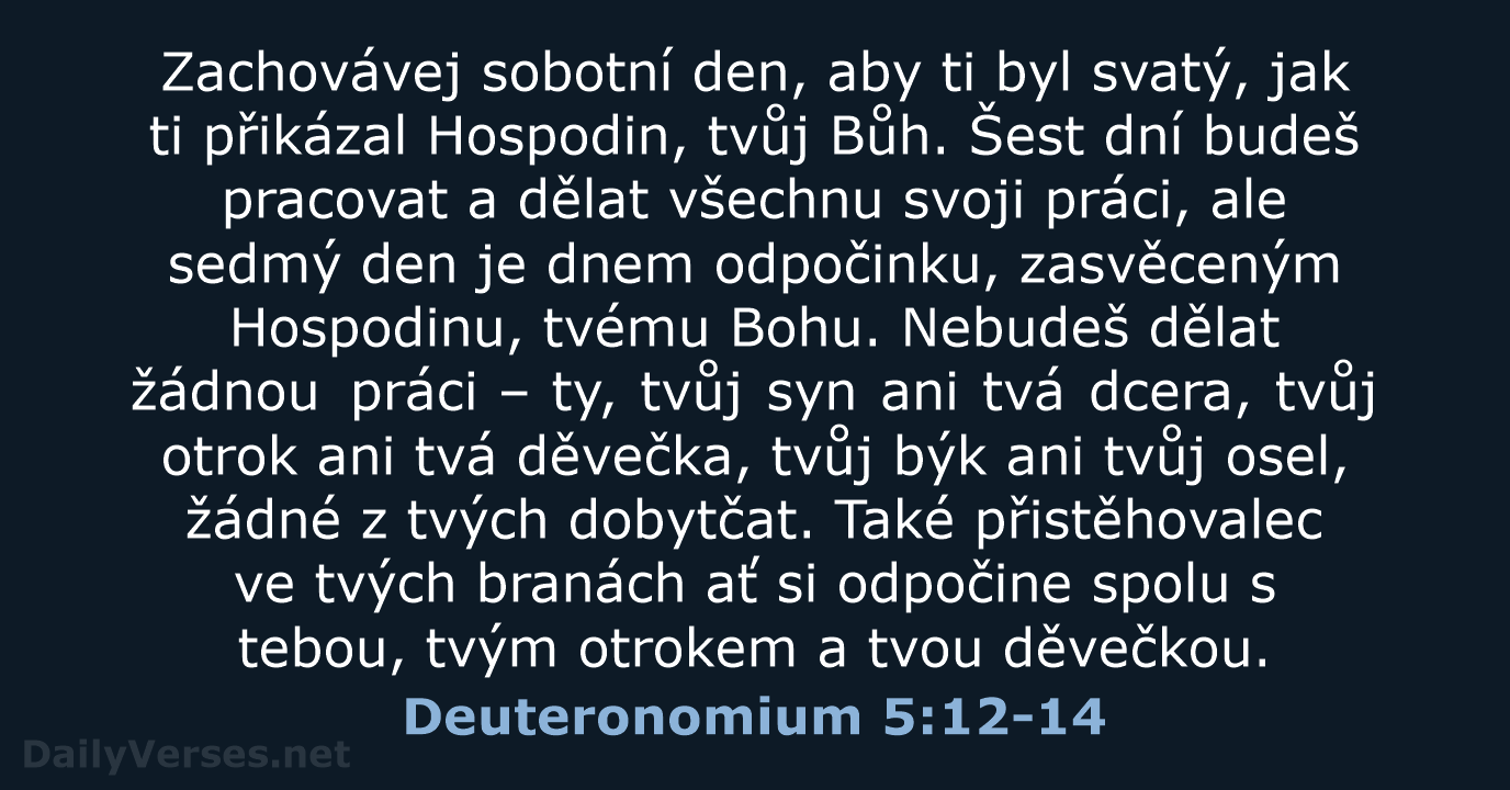 Deuteronomium 5:12-14 - B21