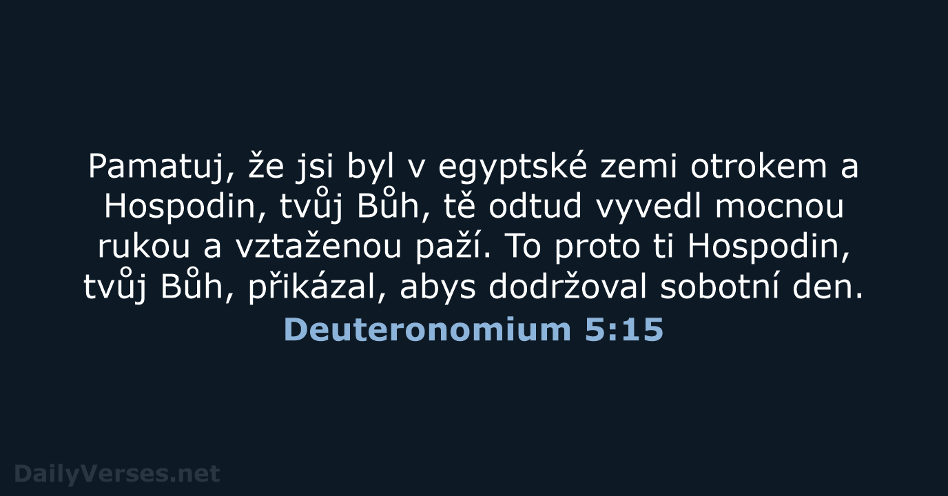 Deuteronomium 5:15 - B21