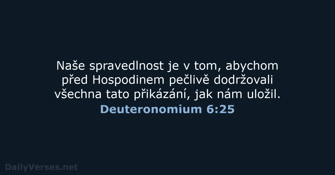 Deuteronomium 6:25 - B21