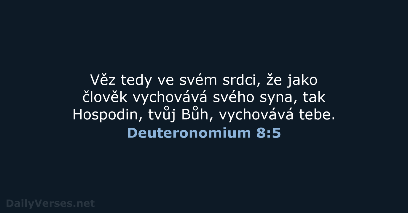 Deuteronomium 8:5 - B21