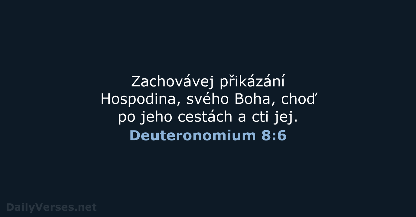 Deuteronomium 8:6 - B21