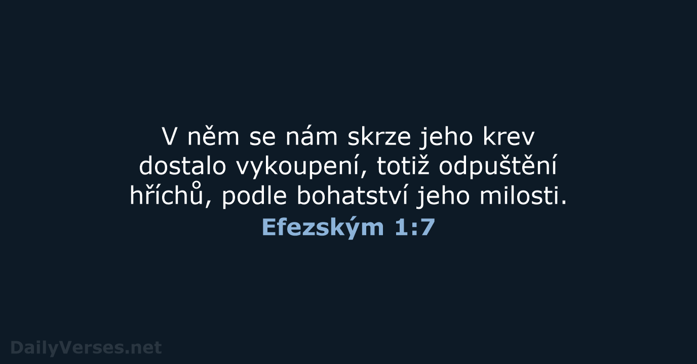 Efezským 1:7 - B21