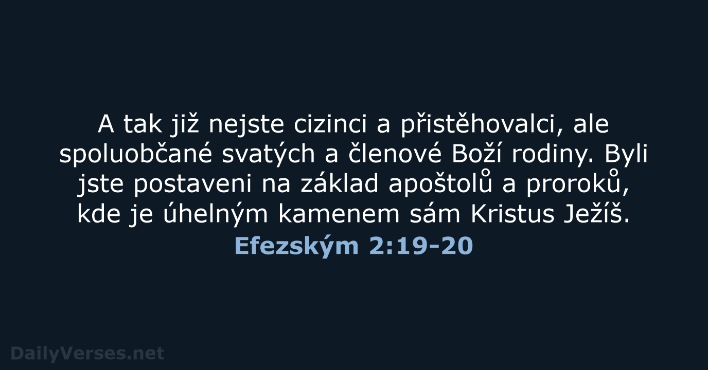 Efezským 2:19-20 - B21