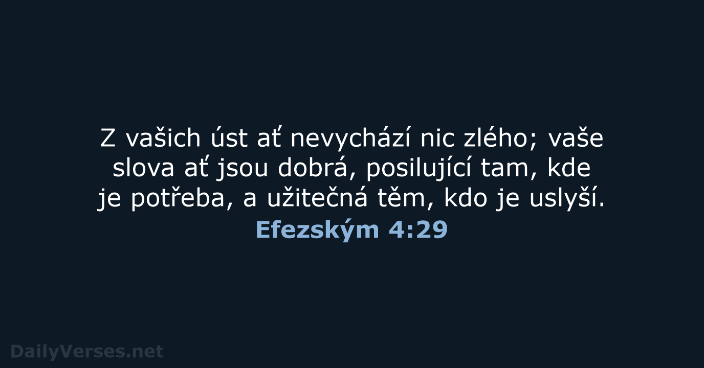 Efezským 4:29 - B21