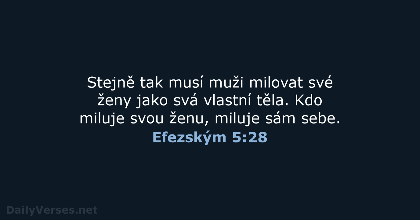 Efezským 5:28 - B21