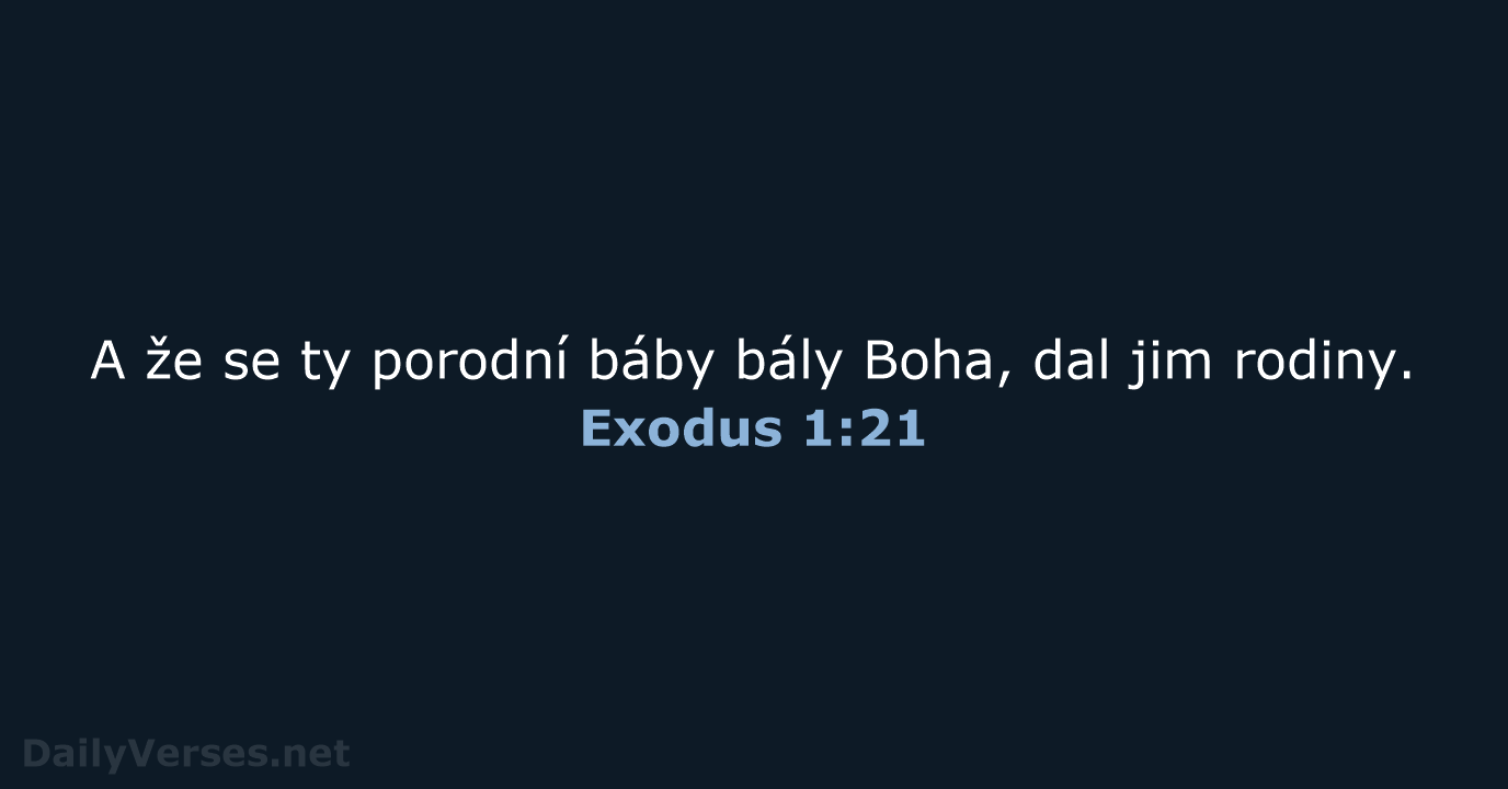 Exodus 1:21 - B21