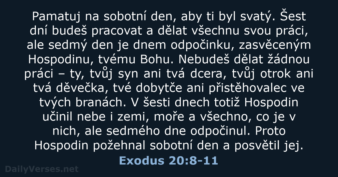 Exodus 20:8-11 - B21