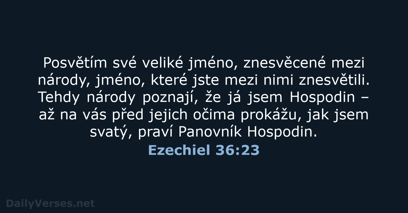 Ezechiel 36:23 - B21