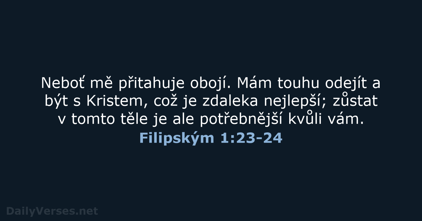 Filipským 1:23-24 - B21